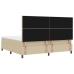 Cama con Somier  con Colchón Beige Claro 200x200 cm Tela de Sarga