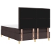 Estructura de Cama Box Spring Marrón Oscuro Tela 160 x 200 cm