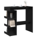 Mesa de Bar de Roble Negro con Estante de Almacenamiento, 100x50x101.5 cm