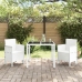 Silla de Jardín Conjunto de 2 Blanco Estilo de Ratán Plástico
