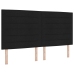 Somier con Colchón y LED Negro 180x200 cm Tela
