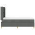 Cama con somier y colchón  Gris Oscuro 100x200 cm Tela