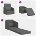 Sofá Cama de Piso  2-en-1 Gris Oscuro 65x80x83 cm Tela