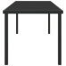 Mesa de Jardín  Negra 200x80x73 cm con Vidrio Templado