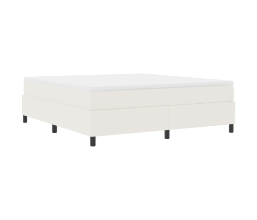 Cama Box Spring  con Colchón Crema Super King Tela de Pana