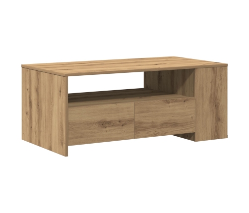 Mesa de Café  - Roble Artesanal - 102x55x43.5 cm - Hecha de Madera Elaborada