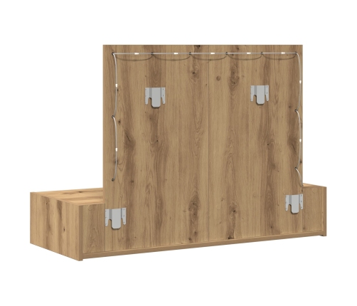Mesa de tocador colgante  con luces LED de roble