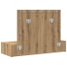 Mesa de tocador colgante  con luces LED de roble
