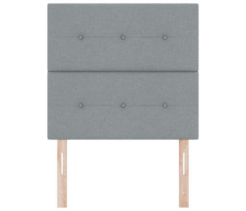 Cabecero Acolchado  Gris Claro 80 cm Tela