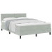 Cama con Box Spring y Colchón  Gris Claro 160x200 cm Terciopelo