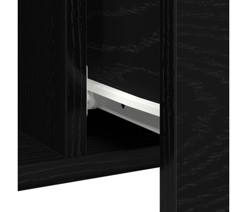 Aparador Negro de Roble 100x36x60 cm de Madera Elaborada