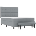 Cama con Somier  con Colchón y Banco Gris Claro 140x200 cm Tela