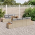 Conjunto de Sofás de Jardín  Juego de 8 Beige Ratán