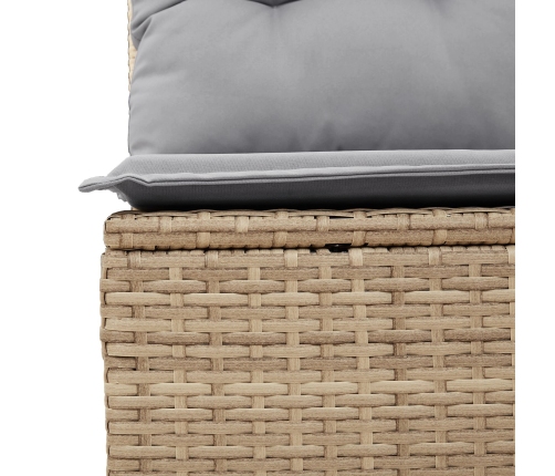 Conjunto de Sofás de Jardín  7 Piezas Beige y Gris