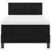 Estructura de Cama  con Colchón Negro y Blanco Tela 90 x 200 cm