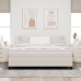 Cama con Base y Colchón & LED Crema Super King Tela de Pana
