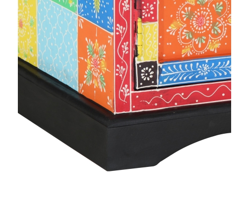 Mueble de TV Multicolor 100x35x50 cm Madera Sólida de Mango