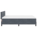 Cama Box Spring con Colchón  Gris Oscuro 140x200 cm Terciopelo
