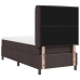 Cama con somier y colchón  Marrón Oscuro 100x200 cm Tela