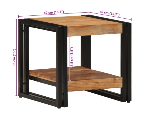 Mesa de Café  40x50x38 cm de Madera Maciza de Acacia