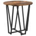 Mesa Auxiliar 2 Pzs de Roble Ahumado con Madera Ingenierizada y Metal