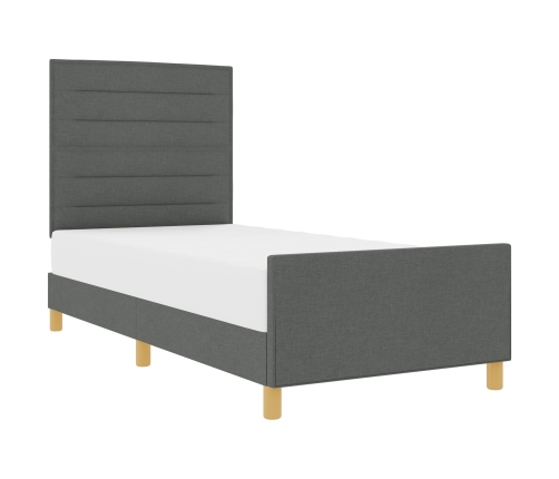 Estructura de Cama  Gris Oscuro 100x200 cm Tela