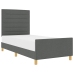 Estructura de Cama  Gris Oscuro 100x200 cm Tela