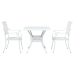 Conjunto de Bistro de Jardín de 3 Piezas  de Aluminio Fundido Blanco