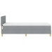 Cama con Base con Colchón y Luz LED Gris Claro 90x200 cm Tela