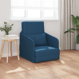 Sofá Cama de Suelo  2 en 1 Azul 65x80x83 cm Tela