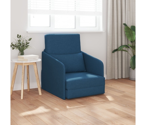 Sofá Cama de Suelo  2 en 1 Azul 65x80x83 cm Tela