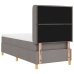 Cama con somier  y colchón Taupe 100x200 cm Tela