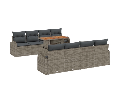 Conjunto de Sofá de Jardín  Set de 7 Beige, Gris, Marrón