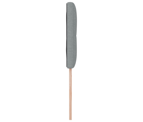 Cabecero  Tapizado con Botones Gris Claro 80 cm Tela