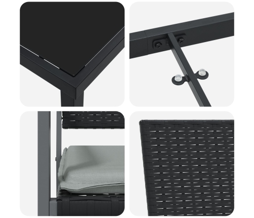 Conjunto de 4 Negro