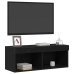 Muebles para TV  con luces LED 2 pcs Roble Negro 80x30x30 cm
