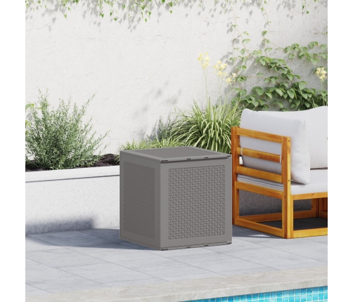 Caja de Almacenamiento Jardín Gris Claro 55x53x57 cm PP