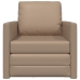 Sofá cama  2 en 1 Cappuccino 74x77x81 cm de cuero sintético