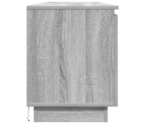 Armario para TV  con LED Gris Sonoma 180x38x49 cm Madera Elaborada