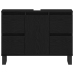 mueble de baño  lavabo negro roble 80x33x60 cm madera elaborada
