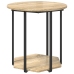 Mesa auxiliar  de 2 piezas de madera de roble Sonoma y metal