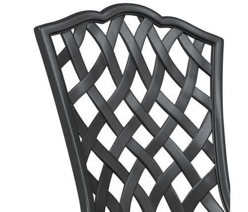 Set de Bistro de Jardín de 3 Piezas  en Negro de Aluminio Fundido