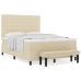 Cama con Base  con Colchón y Banco Beige 140x190 cm Tela