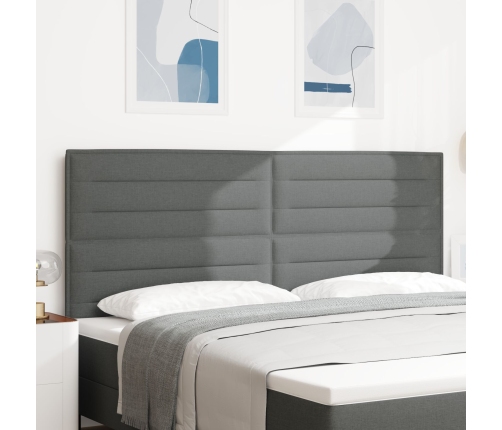 Cabecero  Diseño Lines Gris oscuro 200 cm Tela