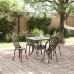 Conjunto de Comedor de Jardín de 5 Piezas  en Aluminio Fundido Bronce