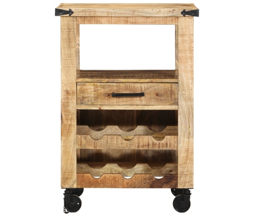 Carro de Cocina 55x40x80 cm Madera Maciza Rústica de Mango
