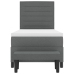 Cama Box Spring  con Colchón y Banco Gris Oscuro 90x200 cm Tela