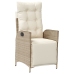 Set de Comedor de Jardín de 7 Piezas Ratán Poliéster Beige