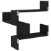 Estante de esquina  Negro Roble 40x40x49.5 cm Madera elaborada