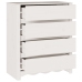 Cajonera  ""DRAMMEN"" Blanca 76,5x40x91 cm Madera Maciza de Pino